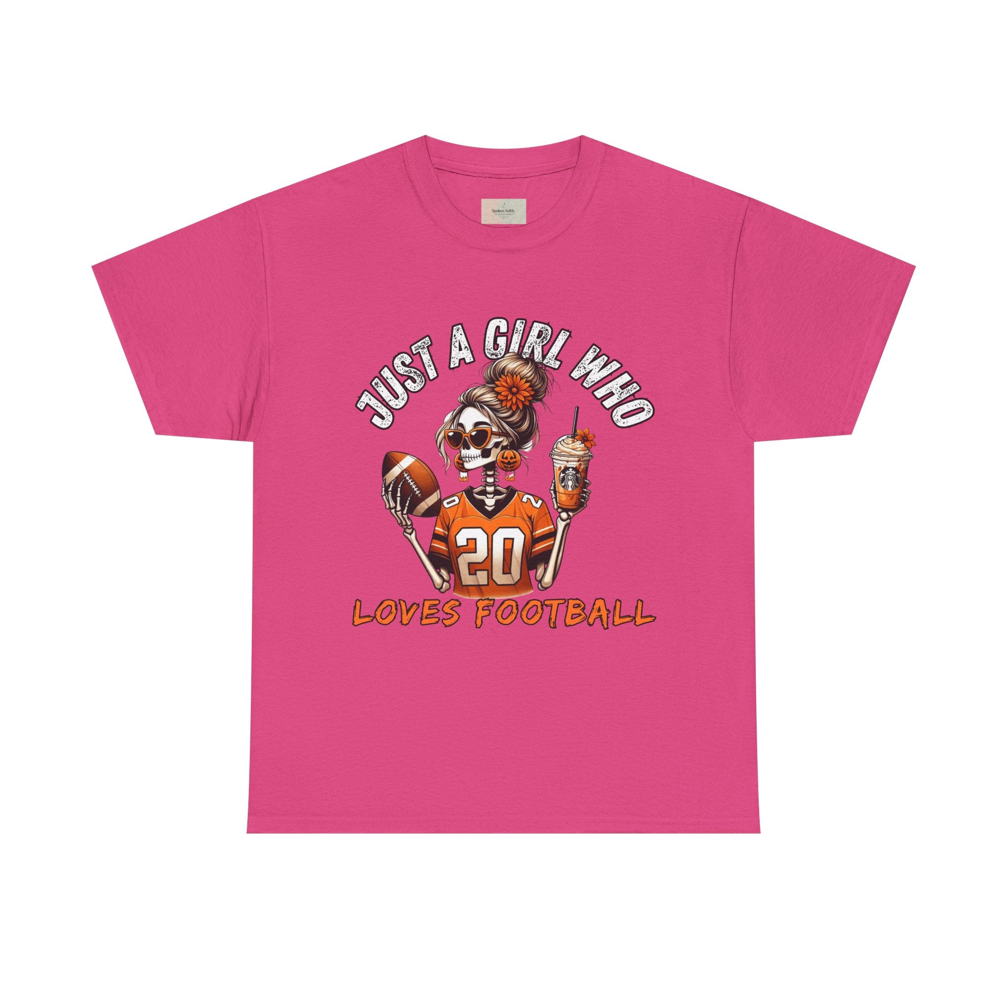 Just a Girl Who Loves Football Unisex Tee, Casual Sports T-Shirt, Football Fan Gift, Game Day Apparel, Fall Sports Top