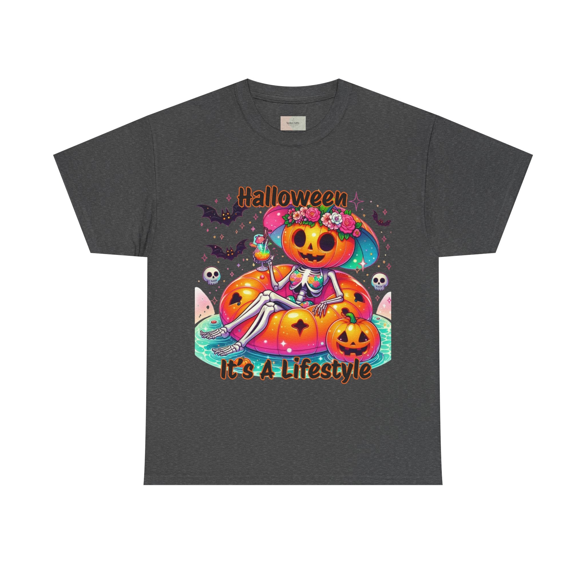Halloween Lifestyle Unisex Heavy Cotton Tee, Spooky T-Shirt, Halloween Apparel, Festive Gift, Seasonal Wear
