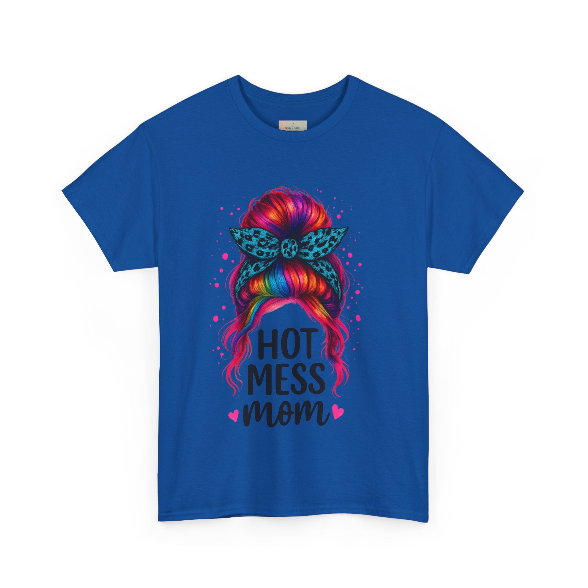 Hot Mess Mom Unisex Heavy Cotton Tee, Funny Mom Shirt, Gift for Mothers Day, Parody T-Shirt, Casual Wear, Trendy Graphic Tee