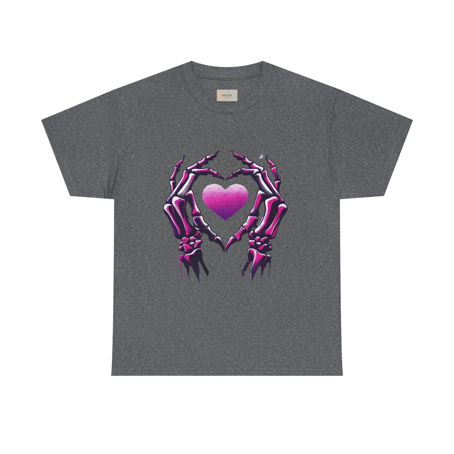 Skeleton Hands Heart Unisex Tee | Halloween Shirt, Gift for Gothic Lovers, Alternative Fashion, Casual Wear, Unique Graphic Tee