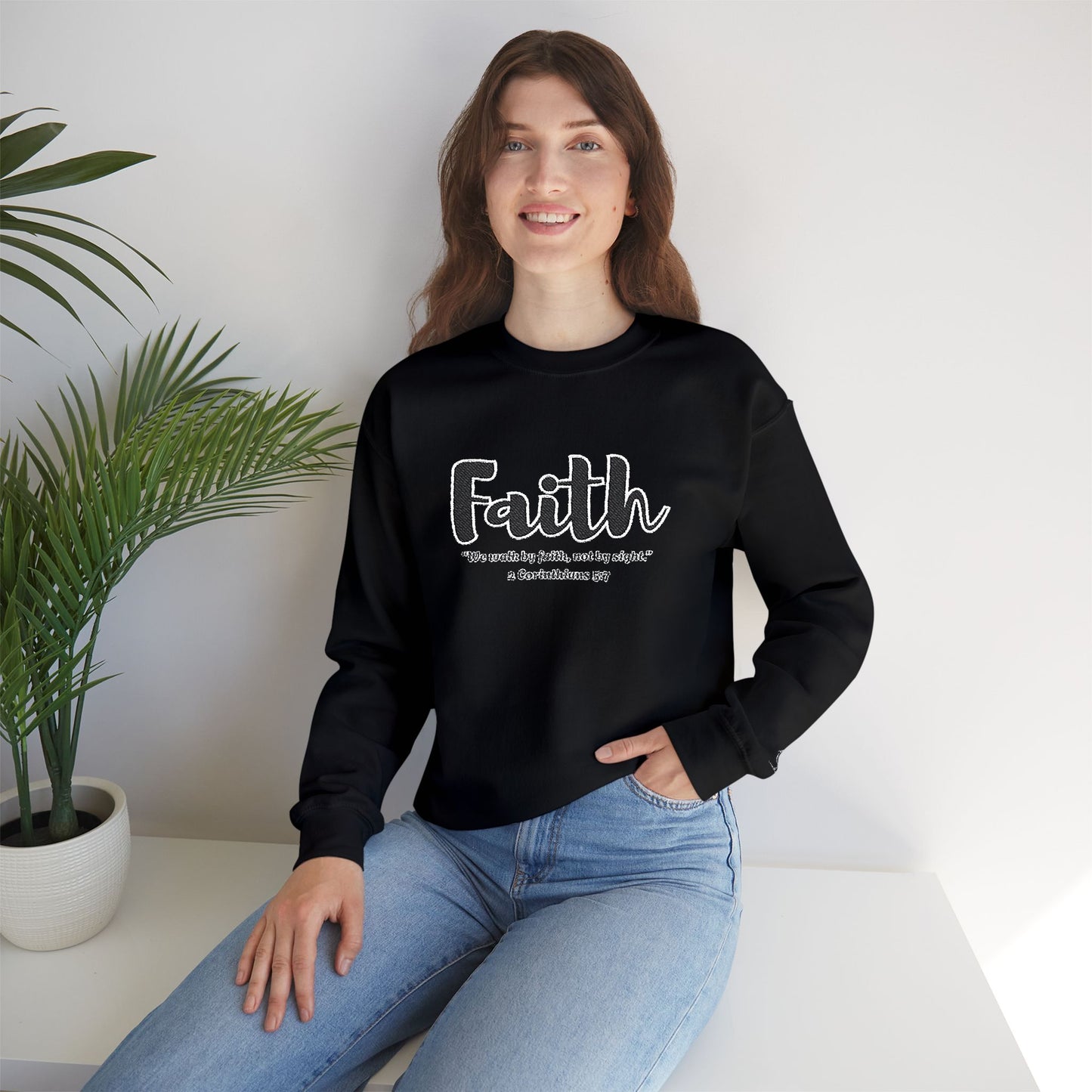 Faith-Inspired Crewneck Sweatshirt, Inspirational Quote Crewneck Sweatshirt, Cozy Sweatshirt, Unisex Gift, Casual Wear, Motivational Apparel, Perfect for Any Occasion