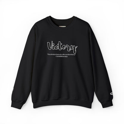Victory Sweatshirt – “Thanks Be to God, Who Gives Us the Victory” Christian Crewneck, Inspirational Faith-Based Pullover, Cozy Unisex Apparel, Motivational Gift for Believers