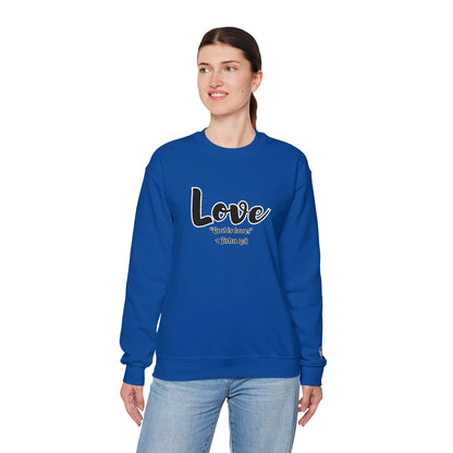 Love Sweatshirt – “God Is Love” Minimalist Christian Crewneck, Inspirational Faith-Based Pullover, Cozy Unisex Apparel, Thoughtful Gift for Believers