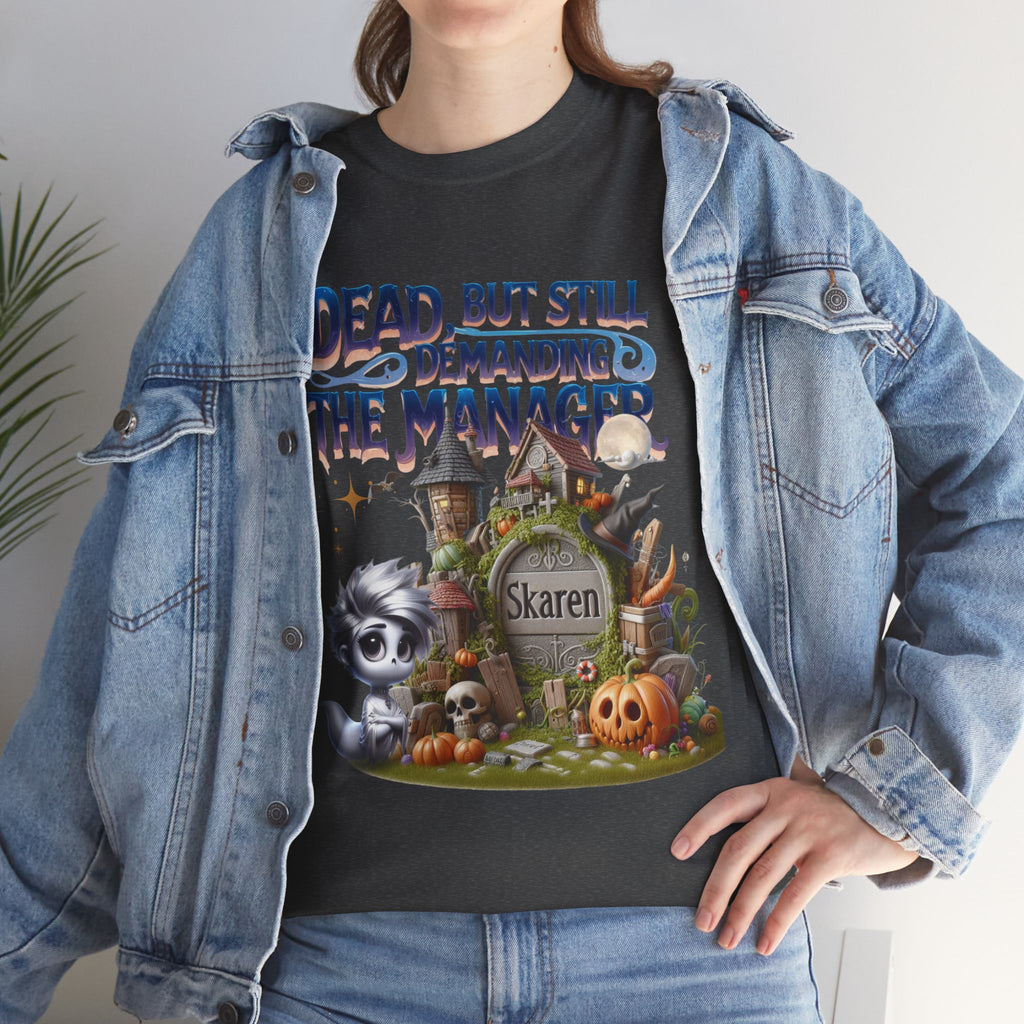 Halloween Demand Manager Tee - Funny Unisex Cotton Shirt, Gift for Karen Lovers, Spooky Season Apparel, Party T-Shirt, Humor Top