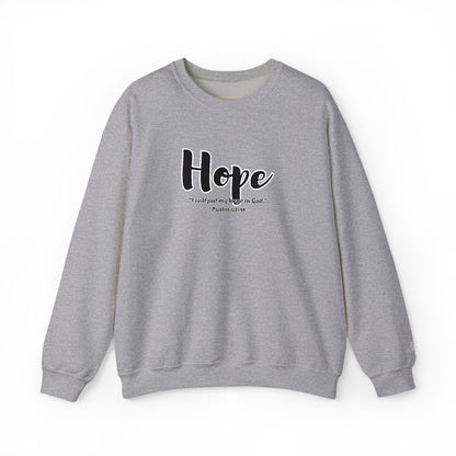 Hopeful Inspirational Crewneck Sweatshirt, Cozy Gift for Faith, Daily Motivation, Religious Apparel, Unisex Hope Sweatshirt