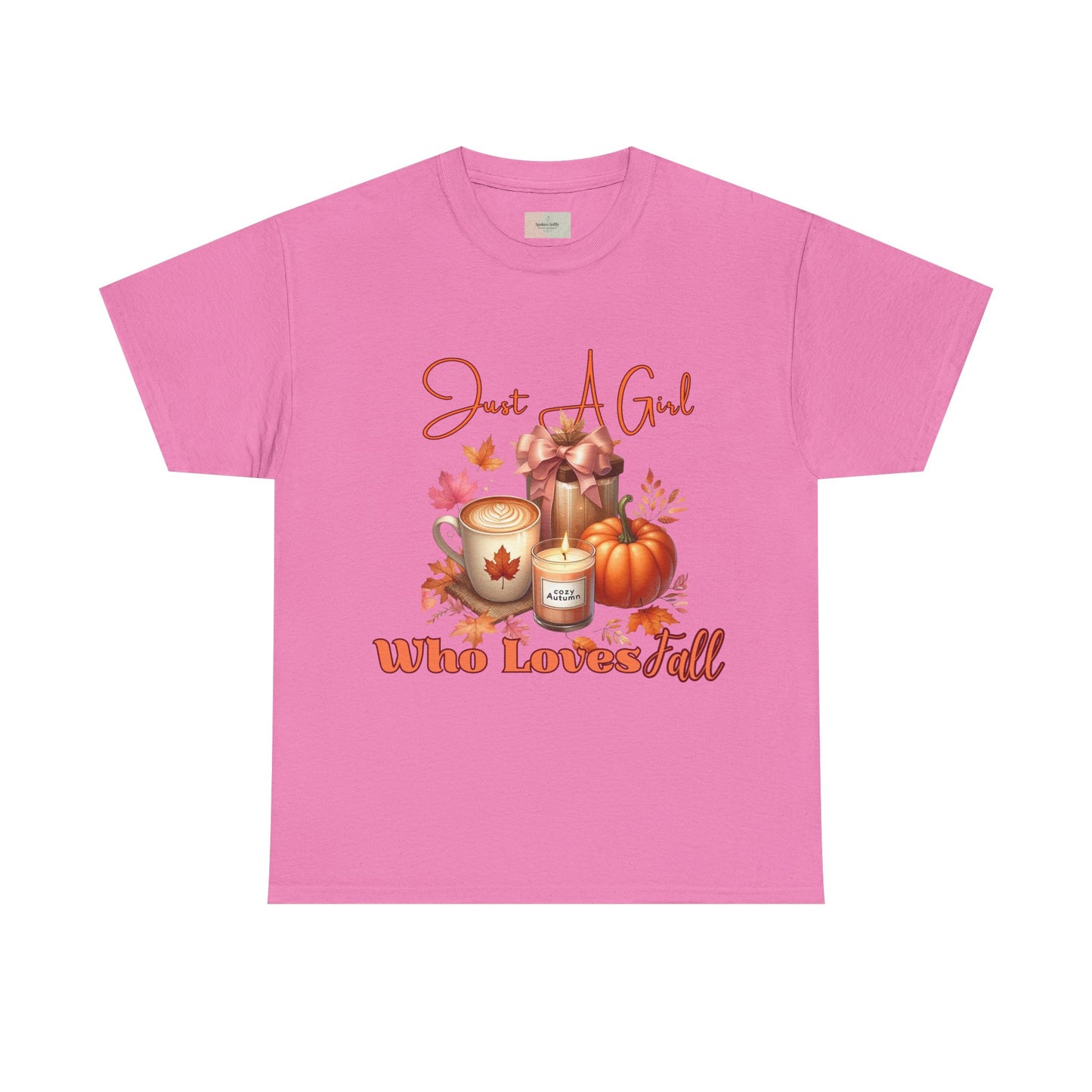 Just A Girl Who Like Fall Cotton Tee, Autumn T-Shirt, Seasonal Graphic Tee, Cozy Fall Apparel