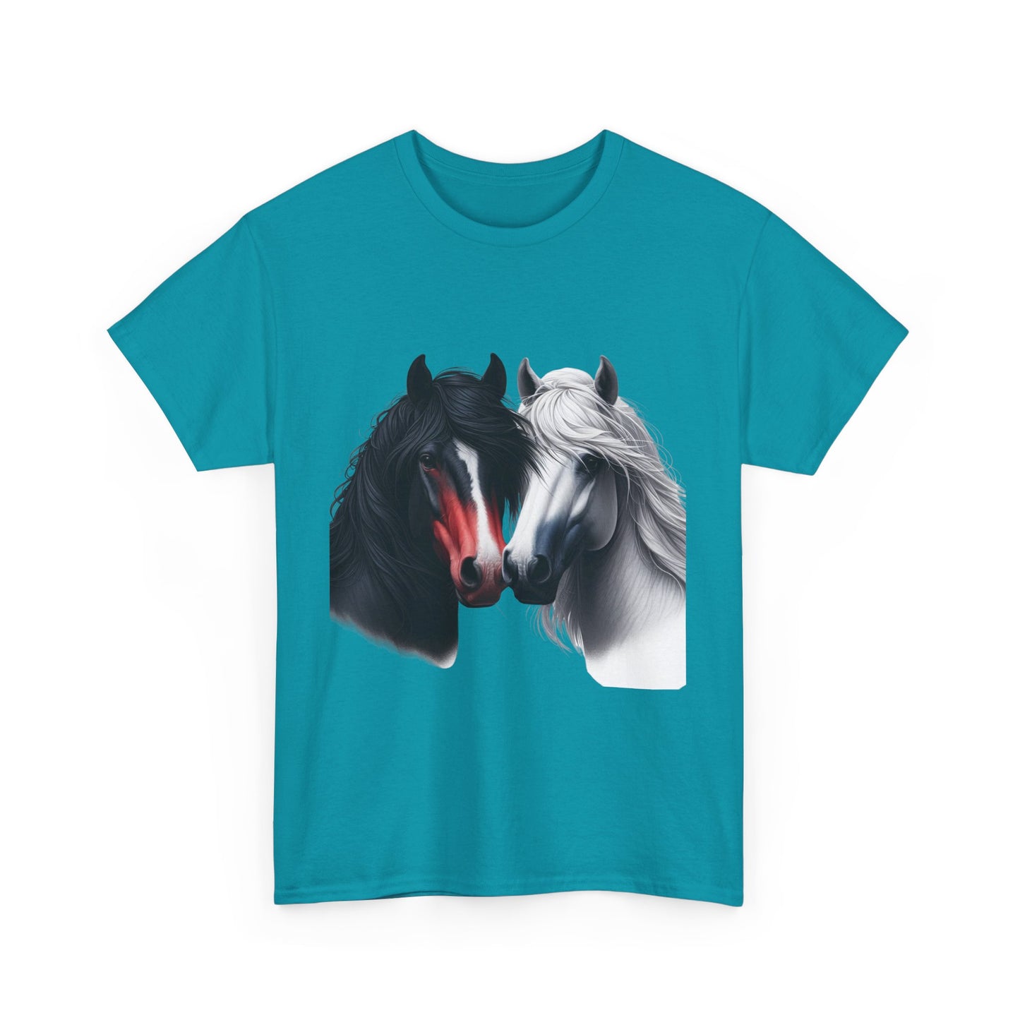 Black and White Horse Graphic Tee, Unisex T-Shirt, Equestrian Gift, Casual Wear, Horse Lover Apparel, Horse-Themed T-Shirt