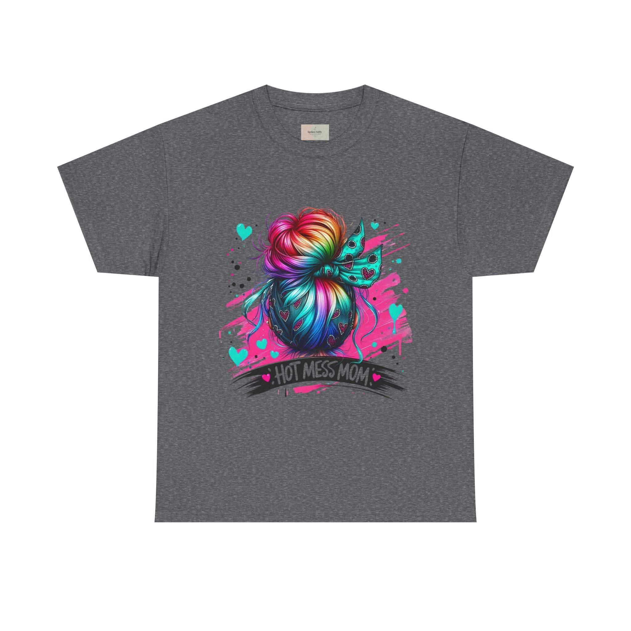 Colorful Hot Mess Mom Tee - Fun Gift, Casual Wear, Mother's Day, Parenting Humor, Family Gatherings