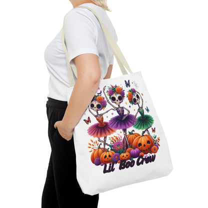 Halloween-Themed Tote Bag, Customizable Lil Boo Crew Halloween Tote, Spooky Gift Idea, Seasonal Shopping Bag, Fall Festival Accessory