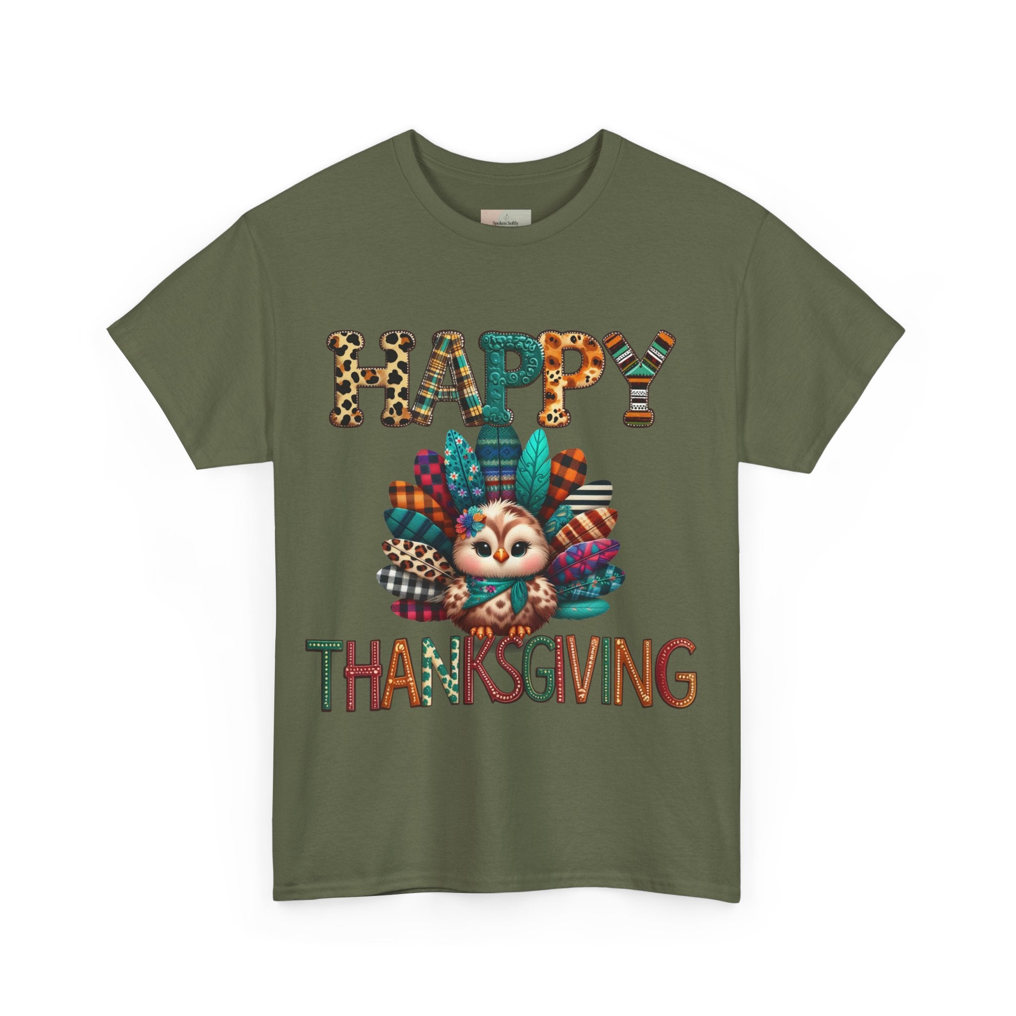 Thanksgiving Turkey T-Shirt, Unisex Heavy Cotton Tee for Fall, Family Gatherings, Holiday Celebrations, Cute Graphic Tee, Turkey Day Shirt