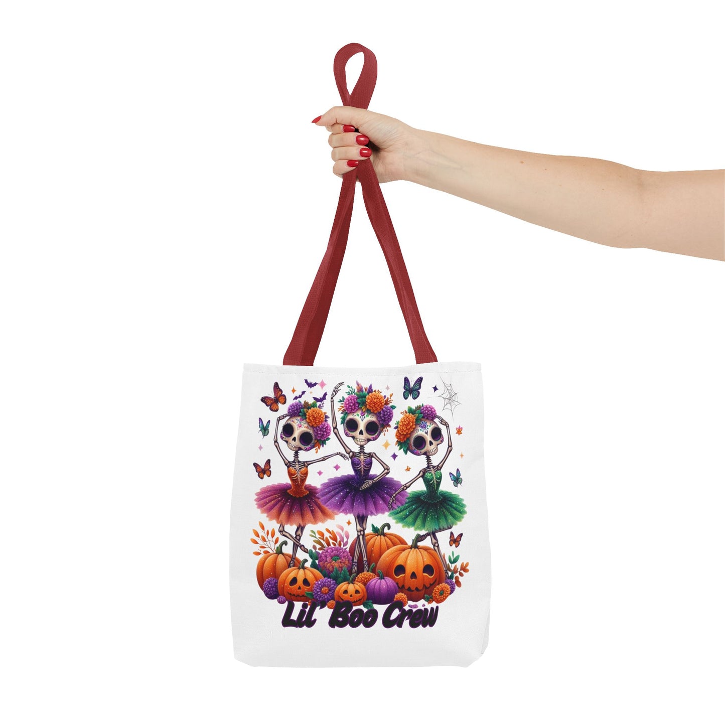 Halloween-Themed Tote Bag, Customizable Lil Boo Crew Halloween Tote, Spooky Gift Idea, Seasonal Shopping Bag, Fall Festival Accessory