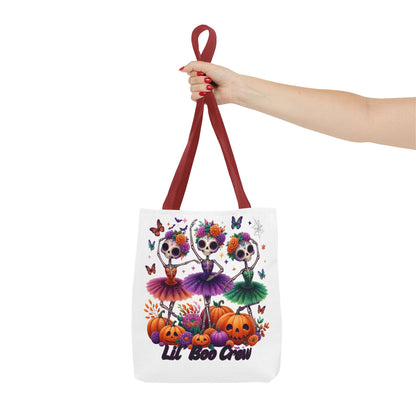 Halloween-Themed Tote Bag, Customizable Lil Boo Crew Halloween Tote, Spooky Gift Idea, Seasonal Shopping Bag, Fall Festival Accessory
