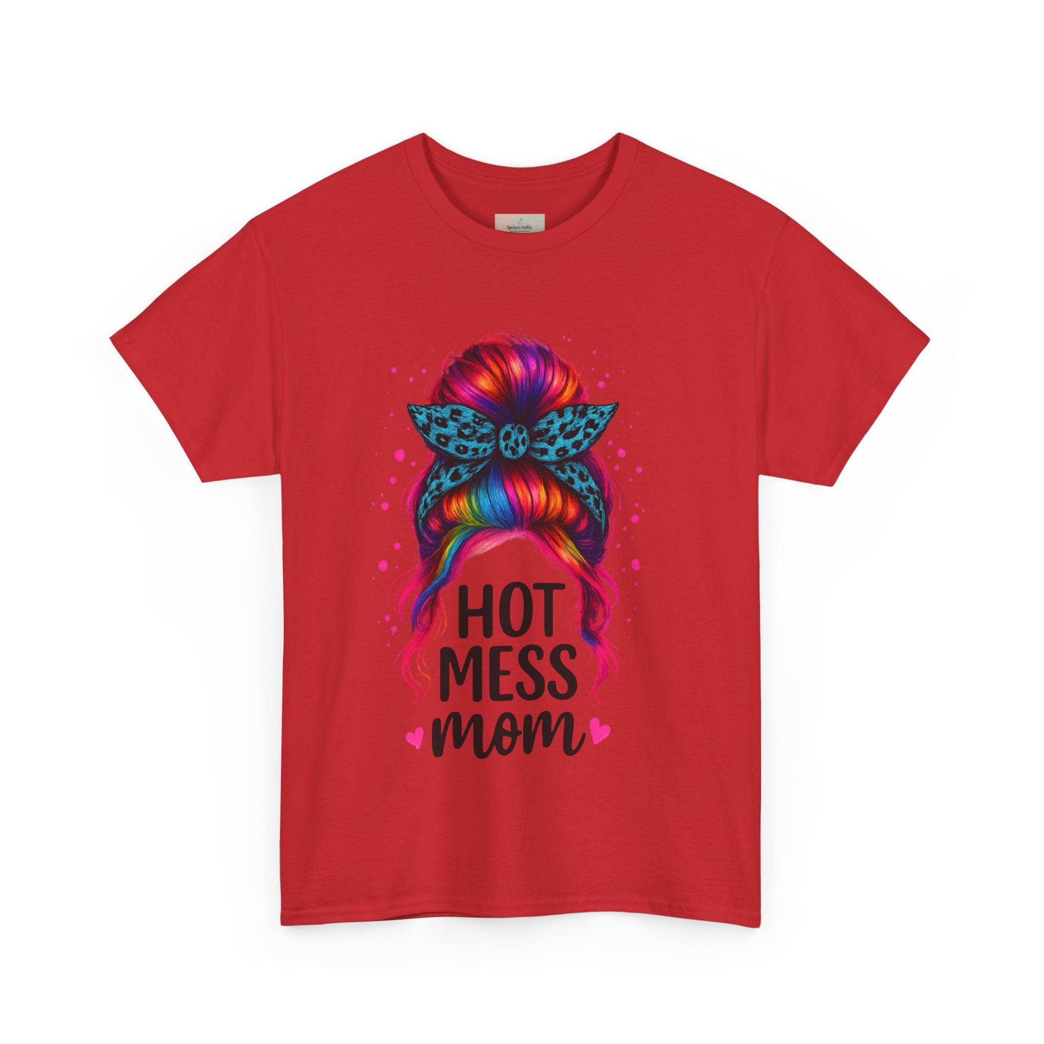Hot Mess Mom Unisex Heavy Cotton Tee, Funny Mom Shirt, Gift for Mothers Day, Parody T-Shirt, Casual Wear, Trendy Graphic Tee