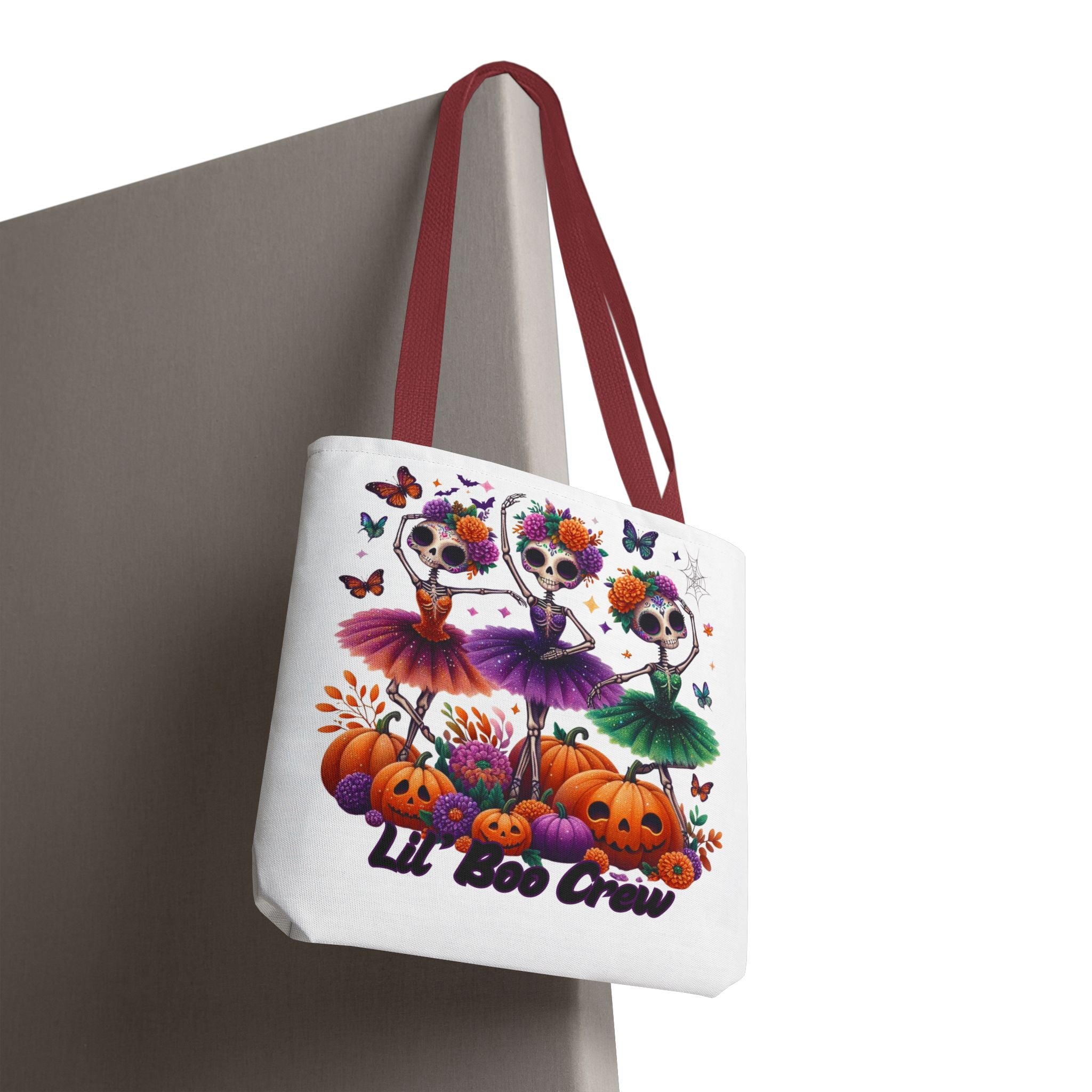 Halloween-Themed Tote Bag, Customizable Lil Boo Crew Halloween Tote, Spooky Gift Idea, Seasonal Shopping Bag, Fall Festival Accessory