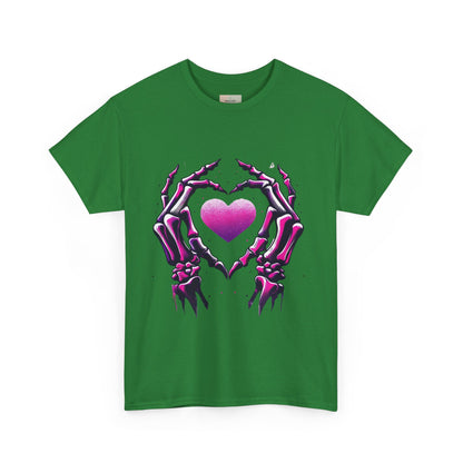 Skeleton Hands Heart Unisex Tee | Halloween Shirt, Gift for Gothic Lovers, Alternative Fashion, Casual Wear, Unique Graphic Tee