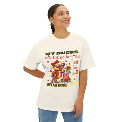 Fun Ducks Graphic Tee - Oversized Tee for Summer Vibes, Gift for Duck Lovers, Beach Days, Casual Wear, Unique Gift Idea