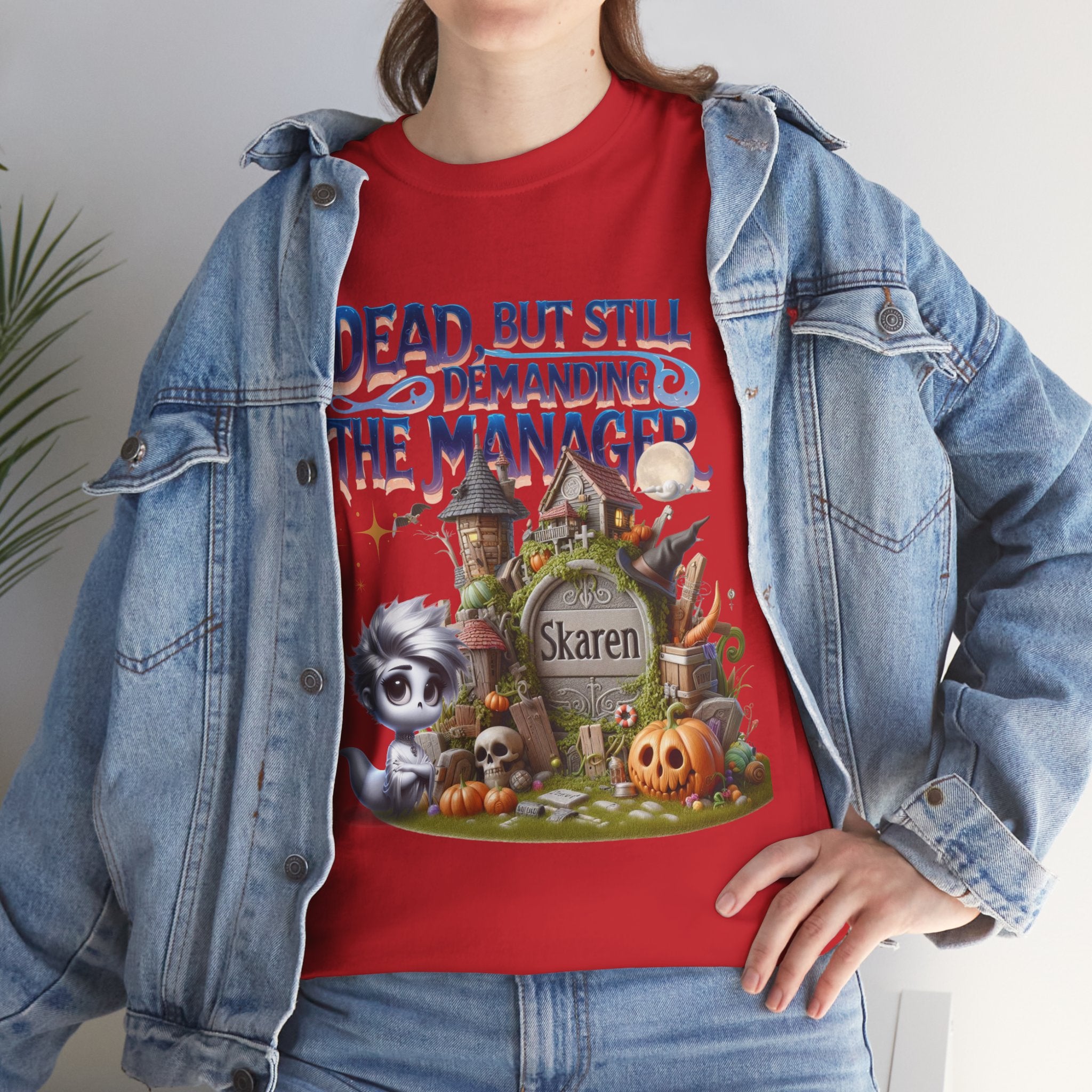Halloween Demand Manager Tee - Funny Unisex Cotton Shirt, Gift for Karen Lovers, Spooky Season Apparel, Party T-Shirt, Humor Top