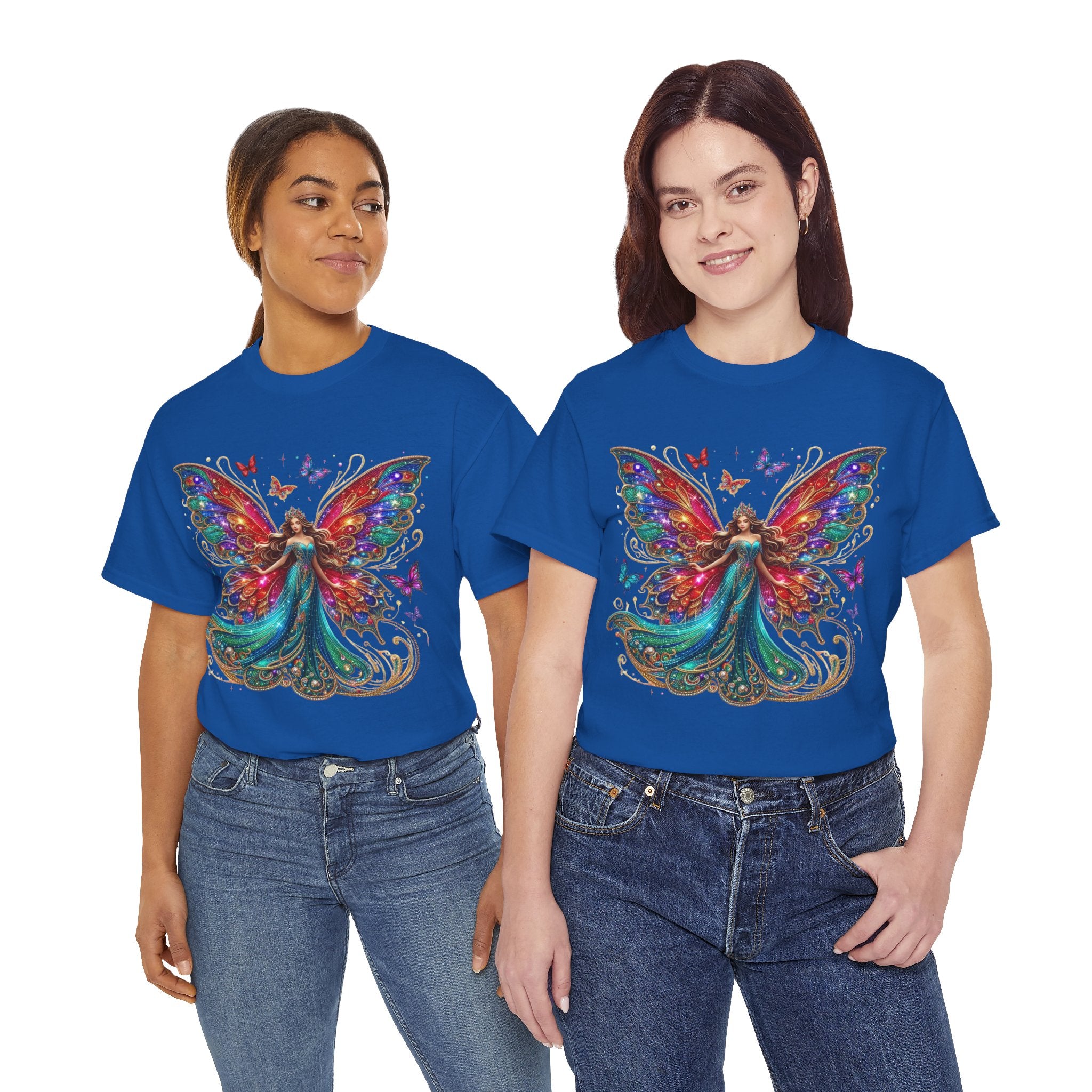Fantasy Fairy Unisex Heavy Cotton Tee - Enchanting Artwork for Nature Lovers, Magical Gift, Boho Style, Summer Fashion, Unique Tee