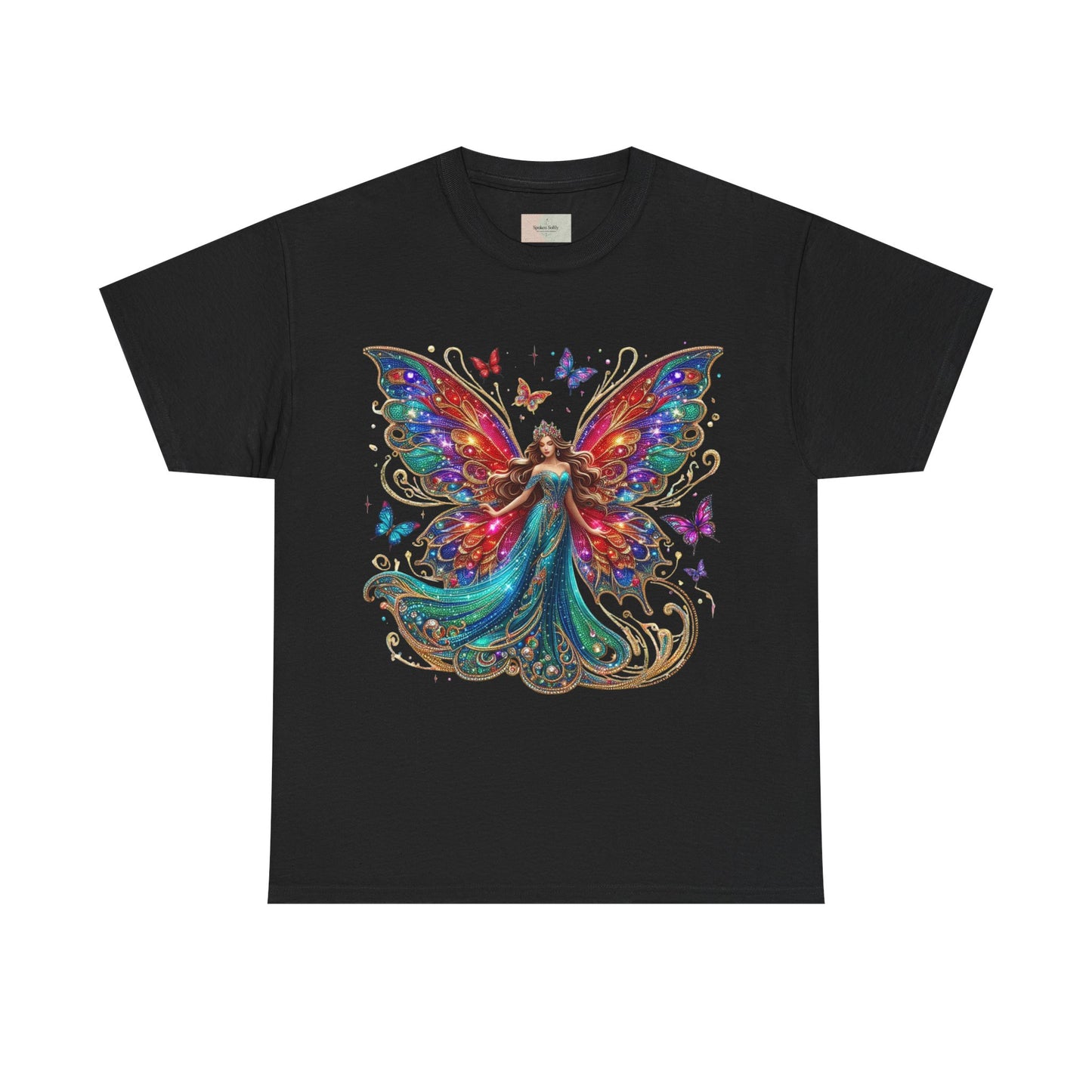 Fantasy Fairy Unisex Heavy Cotton Tee - Enchanting Artwork for Nature Lovers, Magical Gift, Boho Style, Summer Fashion, Unique Tee