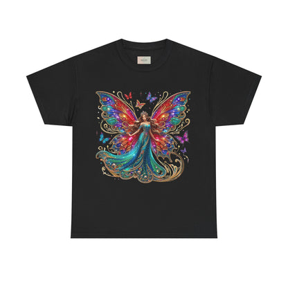 Fantasy Fairy Unisex Heavy Cotton Tee - Enchanting Artwork for Nature Lovers, Magical Gift, Boho Style, Summer Fashion, Unique Tee