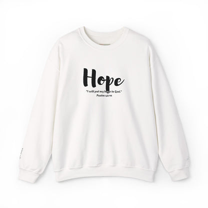 Hopeful Inspirational Crewneck Sweatshirt, Cozy Gift for Faith, Daily Motivation, Religious Apparel, Unisex Hope Sweatshirt