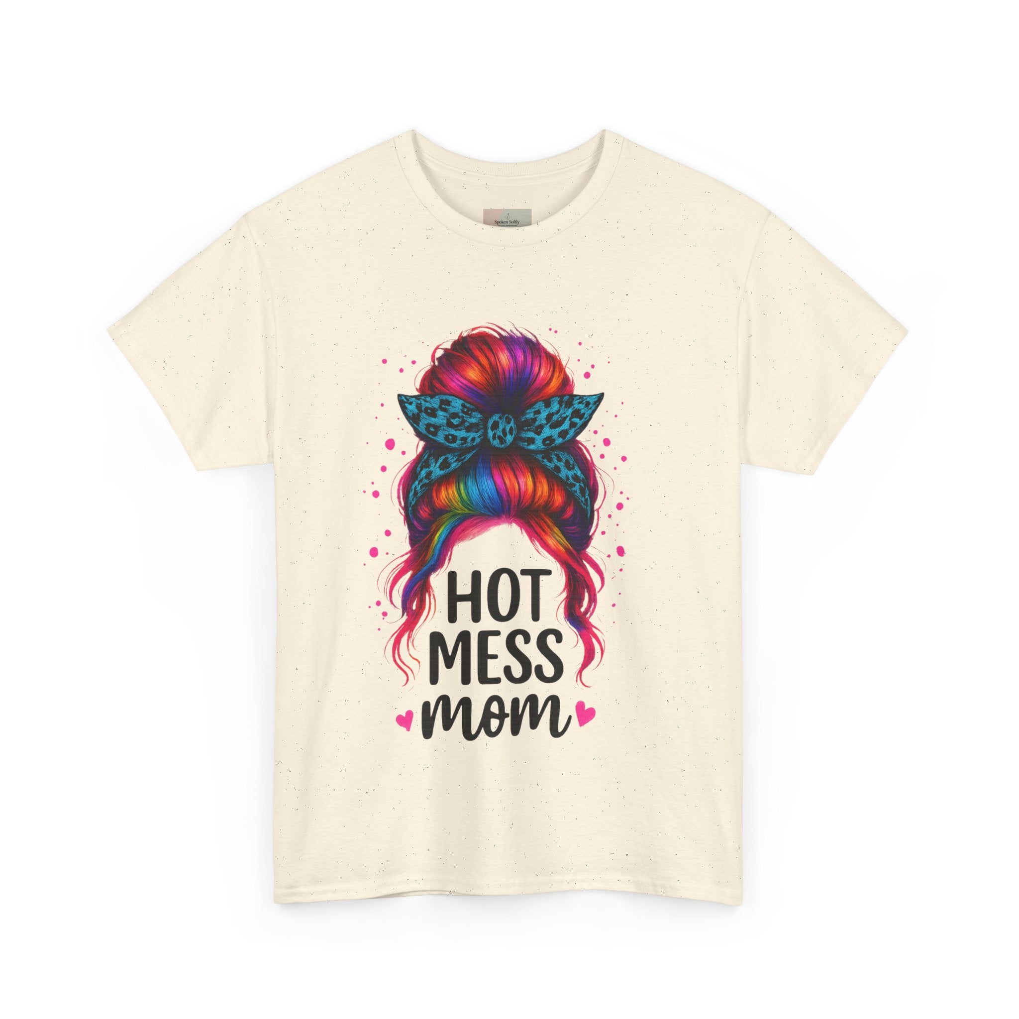Hot Mess Mom Unisex Heavy Cotton Tee, Funny Mom Shirt, Gift for Mothers Day, Parody T-Shirt, Casual Wear, Trendy Graphic Tee
