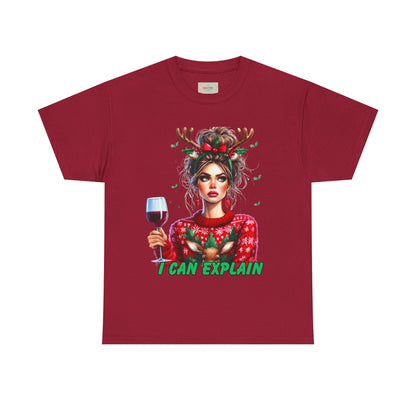 Festive Christmas Tee, I Can Explain Seasonal Top, Holiday Apparel, Unisex Holiday Shirt, Funny Christmas Outfit