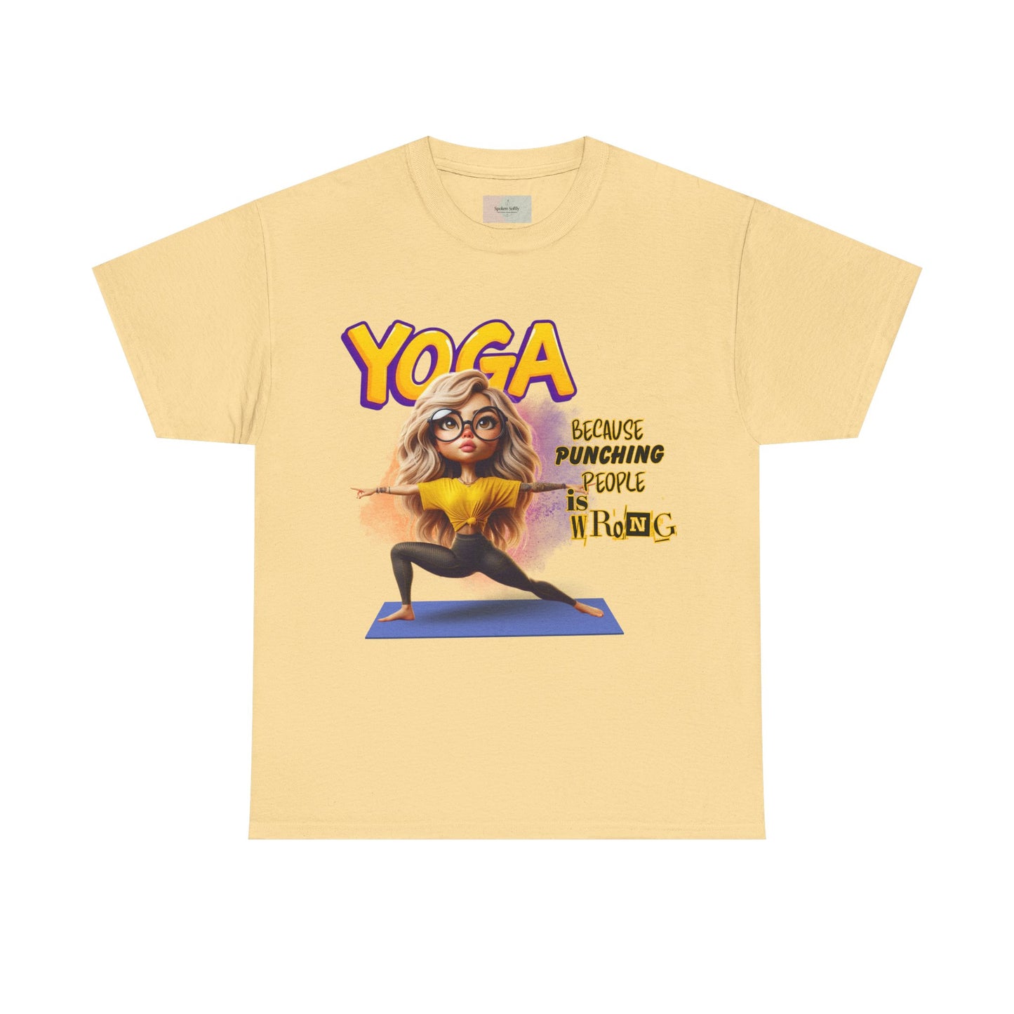 Yoga Humor Unisex Heavy Cotton Tee - Funny Yoga Shirt for Yoga Lovers, Gift for Fitness Fans, Relaxation Tee, Motivational Apparel, [...]