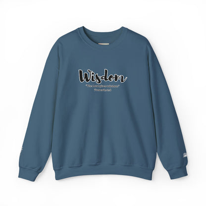 Wisdom Sweatshirt – “The Lord Gives Wisdom” Christian Crewneck, Inspirational Faith-Based Pullover, Cozy Unisex Apparel, Encouraging Gift for Believers