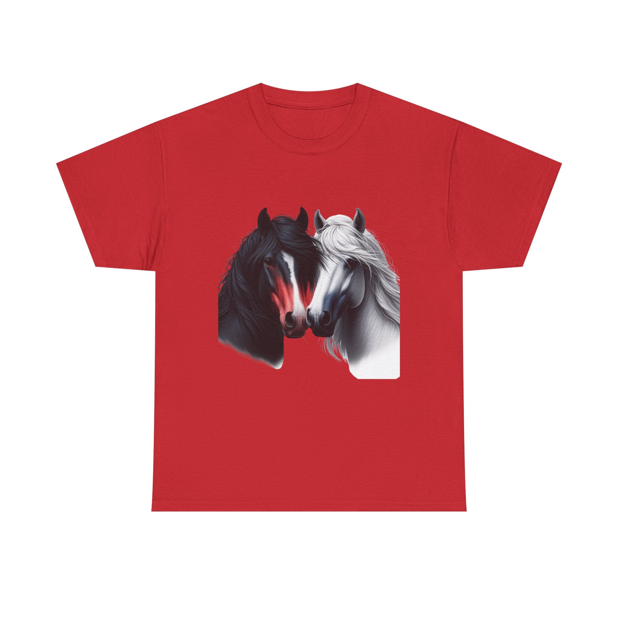 Black and White Horse Graphic Tee, Unisex T-Shirt, Equestrian Gift, Casual Wear, Horse Lover Apparel, Horse-Themed T-Shirt