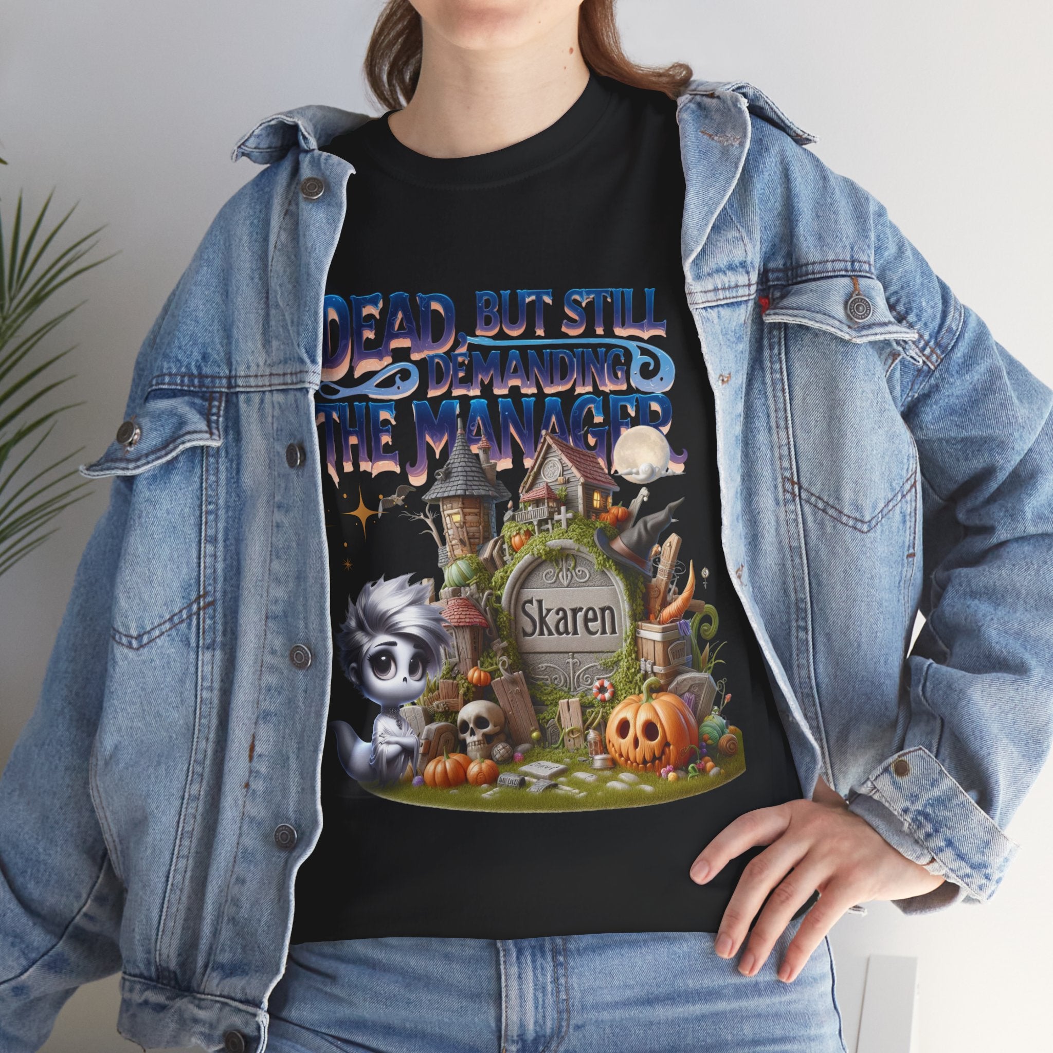 Halloween Demand Manager Tee - Funny Unisex Cotton Shirt, Gift for Karen Lovers, Spooky Season Apparel, Party T-Shirt, Humor Top