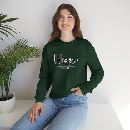 Hopeful Inspirational Crewneck Sweatshirt, Cozy Gift for Faith, Daily Motivation, Religious Apparel, Unisex Hope Sweatshirt