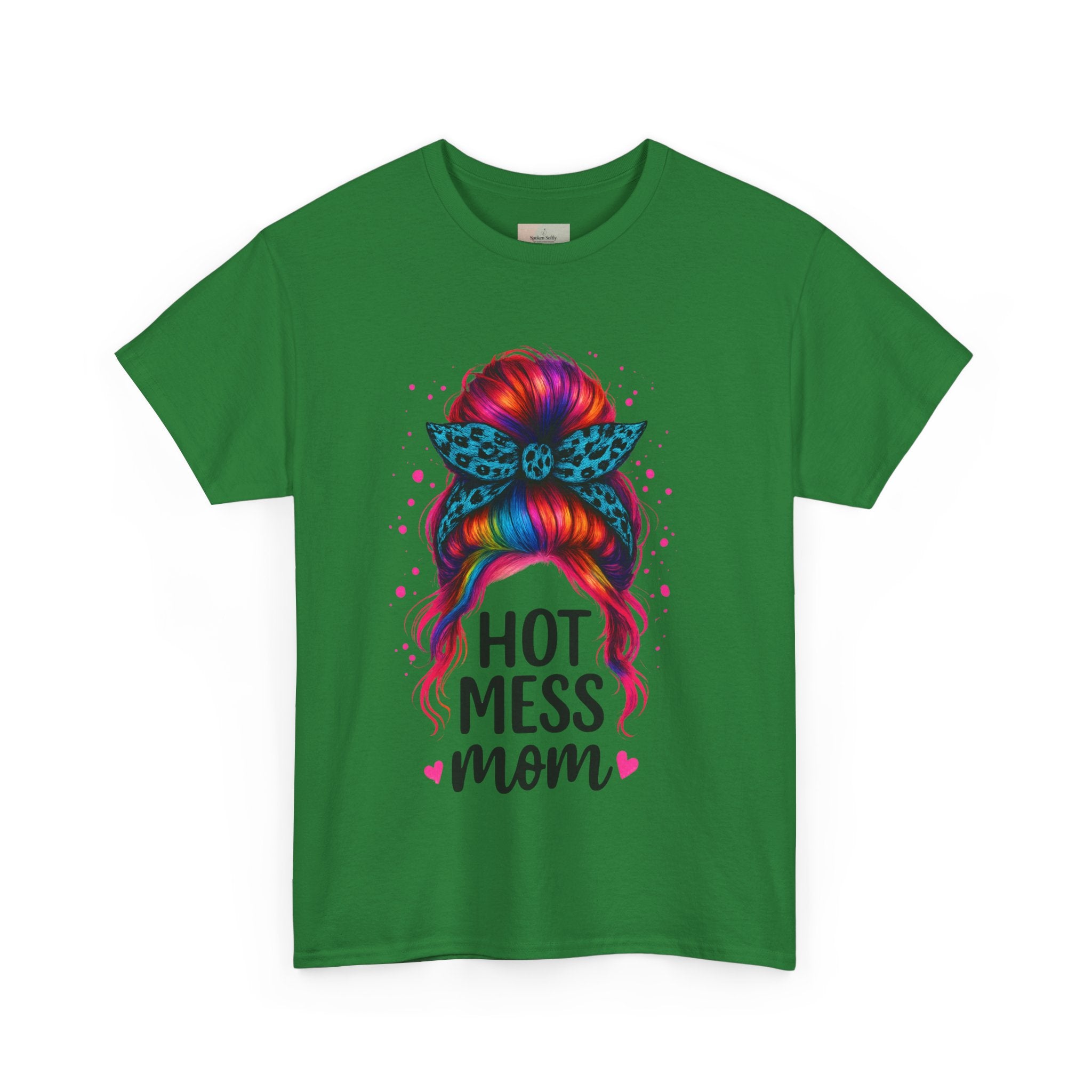 Hot Mess Mom Unisex Heavy Cotton Tee, Funny Mom Shirt, Gift for Mothers Day, Parody T-Shirt, Casual Wear, Trendy Graphic Tee