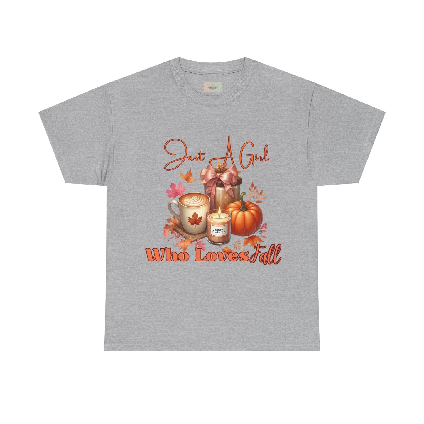 Just A Girl Who Like Fall Cotton Tee, Autumn T-Shirt, Seasonal Graphic Tee, Cozy Fall Apparel