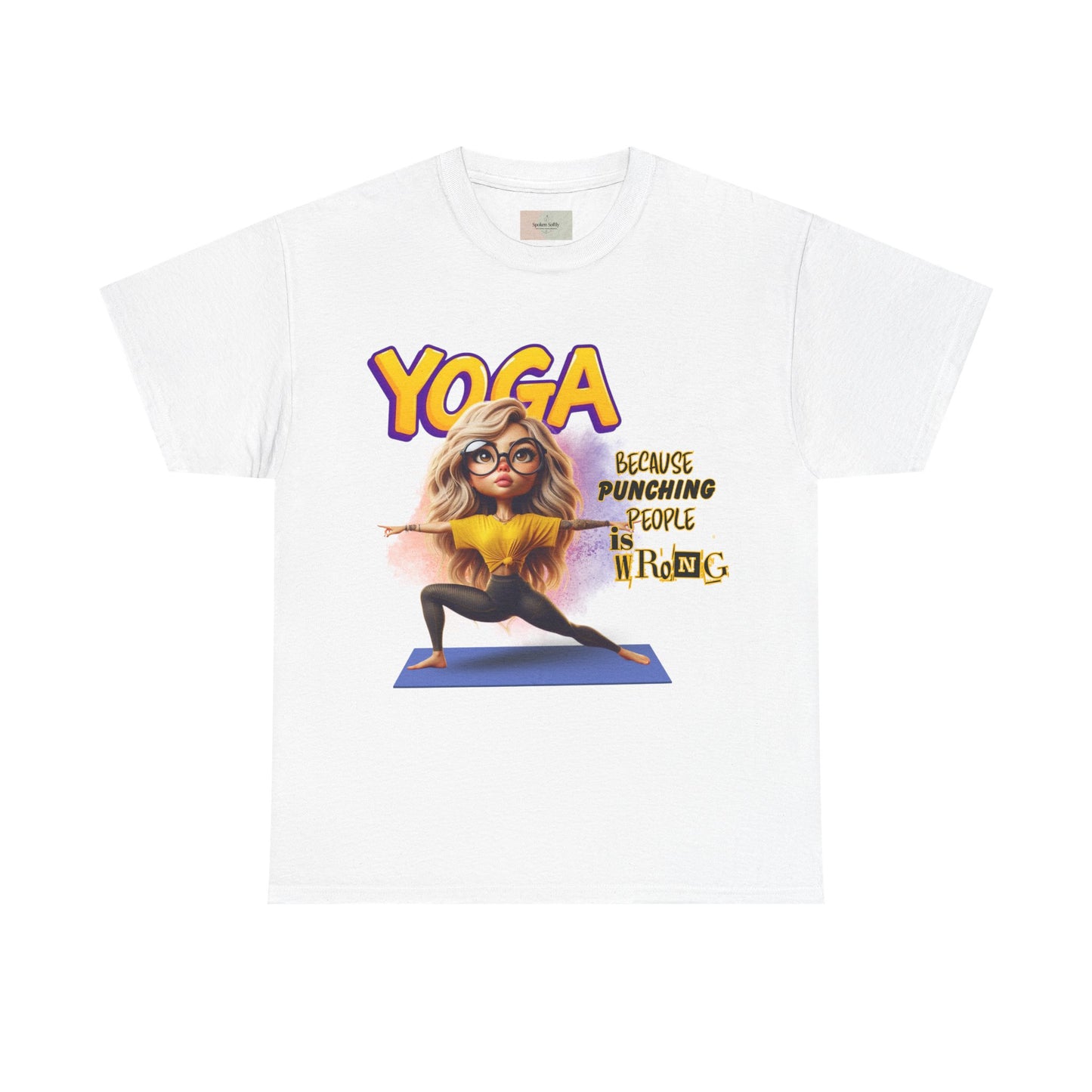 Yoga Humor Unisex Heavy Cotton Tee - Funny Yoga Shirt for Yoga Lovers, Gift for Fitness Fans, Relaxation Tee, Motivational Apparel, [...]