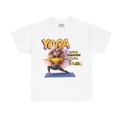Yoga Humor Unisex Heavy Cotton Tee - Funny Yoga Shirt for Yoga Lovers, Gift for Fitness Fans, Relaxation Tee, Motivational Apparel, [...]