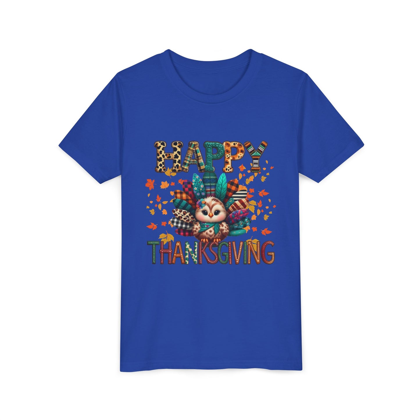Thanksgiving Turkey Youth Tee, Kids Holiday Shirt, Autumn Graphic Tee, Family Thanksgiving Outfit, Cute Fall Apparel