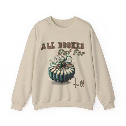 Fall-themed Crewneck Sweatshirt, Cozy Fall Fashion, Pumpkin Design, Perfect for Autumn, Unisex Sweatshirt, Book Lover Gift