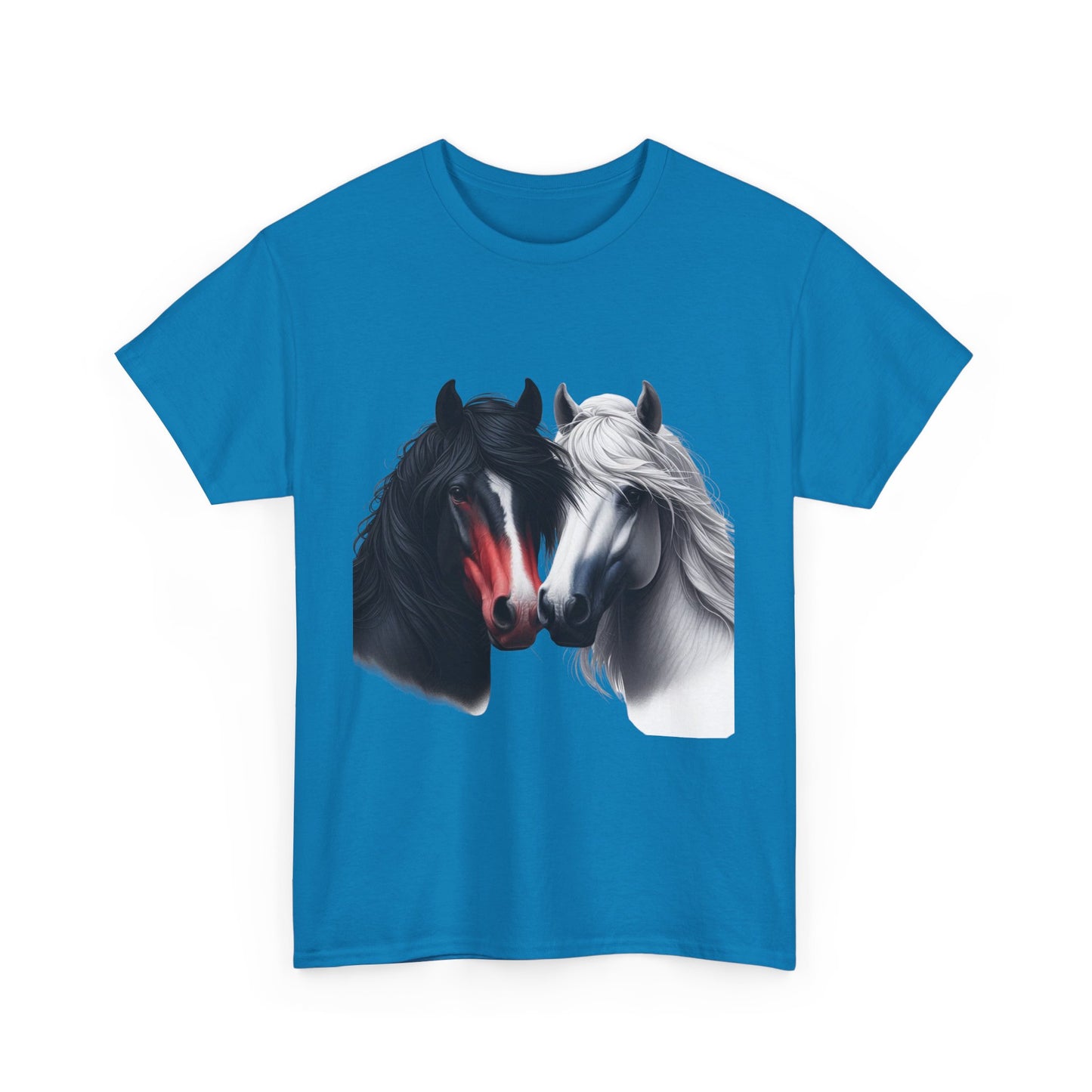 Black and White Horse Graphic Tee, Unisex T-Shirt, Equestrian Gift, Casual Wear, Horse Lover Apparel, Horse-Themed T-Shirt