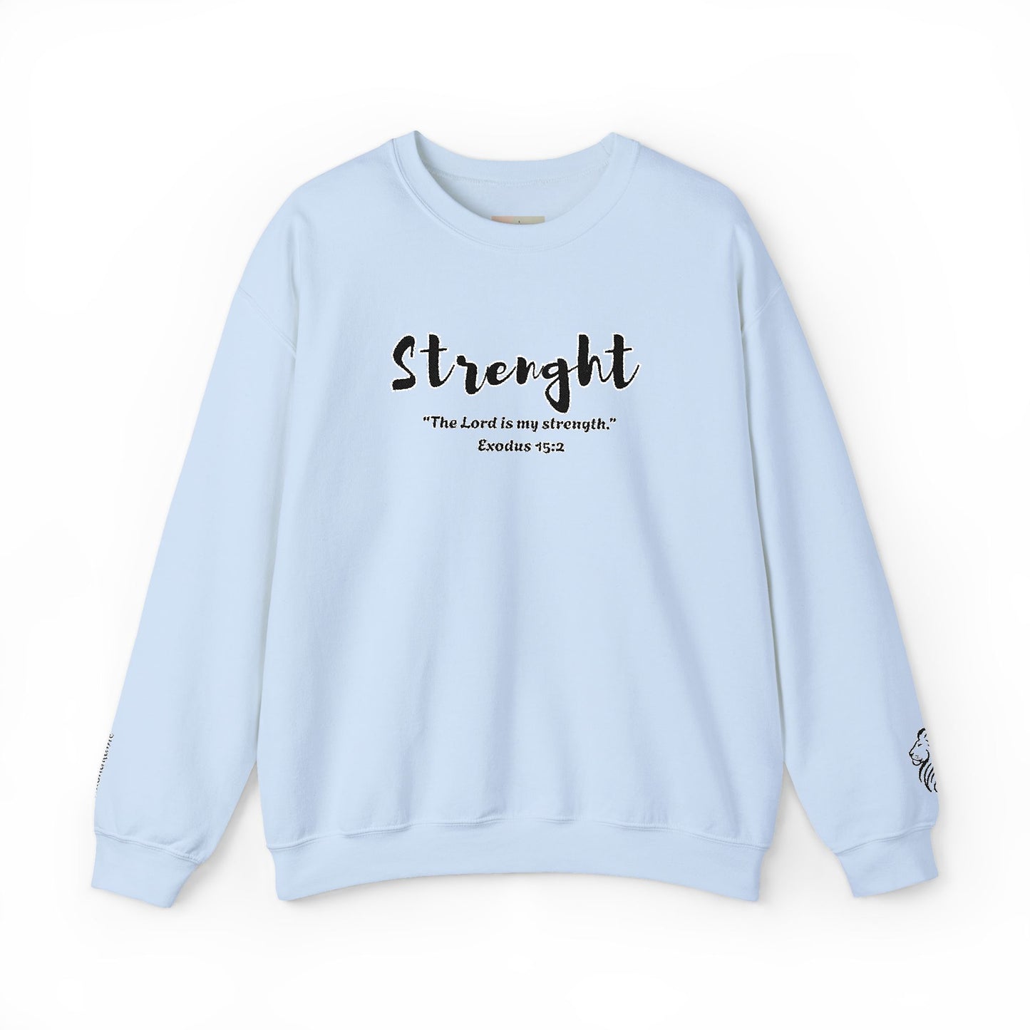 Strength Sweatshirt – The Lord Is My Strength Crewneck, Inspirational Christian Pullover, Faith-Based Unisex Apparel, Motivational Gift for Believers