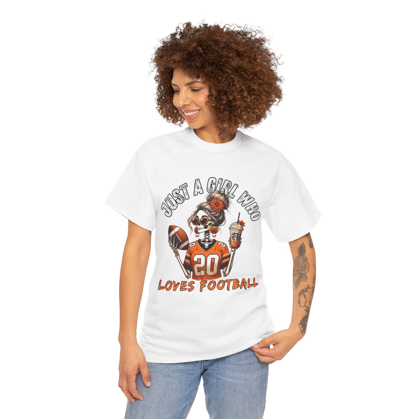 Just a Girl Who Loves Football Unisex Tee, Casual Sports T-Shirt, Football Fan Gift, Game Day Apparel, Fall Sports Top