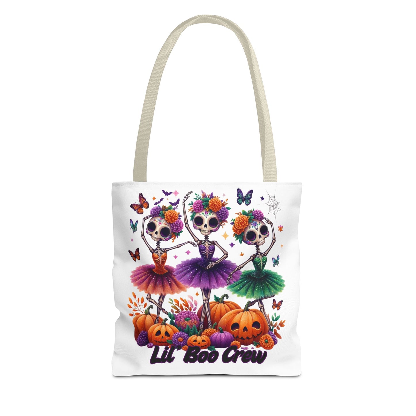 Halloween-Themed Tote Bag, Customizable Lil Boo Crew Halloween Tote, Spooky Gift Idea, Seasonal Shopping Bag, Fall Festival Accessory