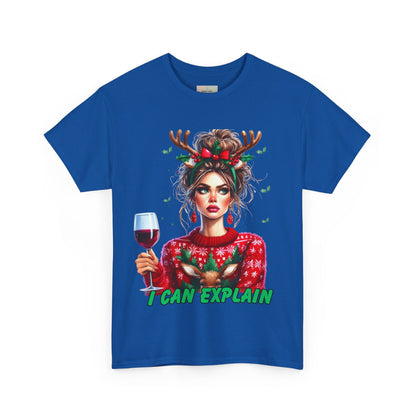 Festive Christmas Tee, I Can Explain Seasonal Top, Holiday Apparel, Unisex Holiday Shirt, Funny Christmas Outfit