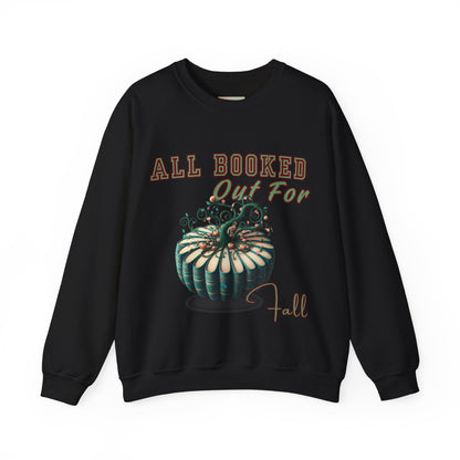 Fall-themed Crewneck Sweatshirt, Cozy Fall Fashion, Pumpkin Design, Perfect for Autumn, Unisex Sweatshirt, Book Lover Gift
