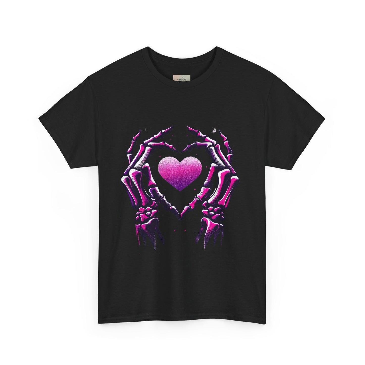 Skeleton Hands Heart Unisex Tee | Halloween Shirt, Gift for Gothic Lovers, Alternative Fashion, Casual Wear, Unique Graphic Tee