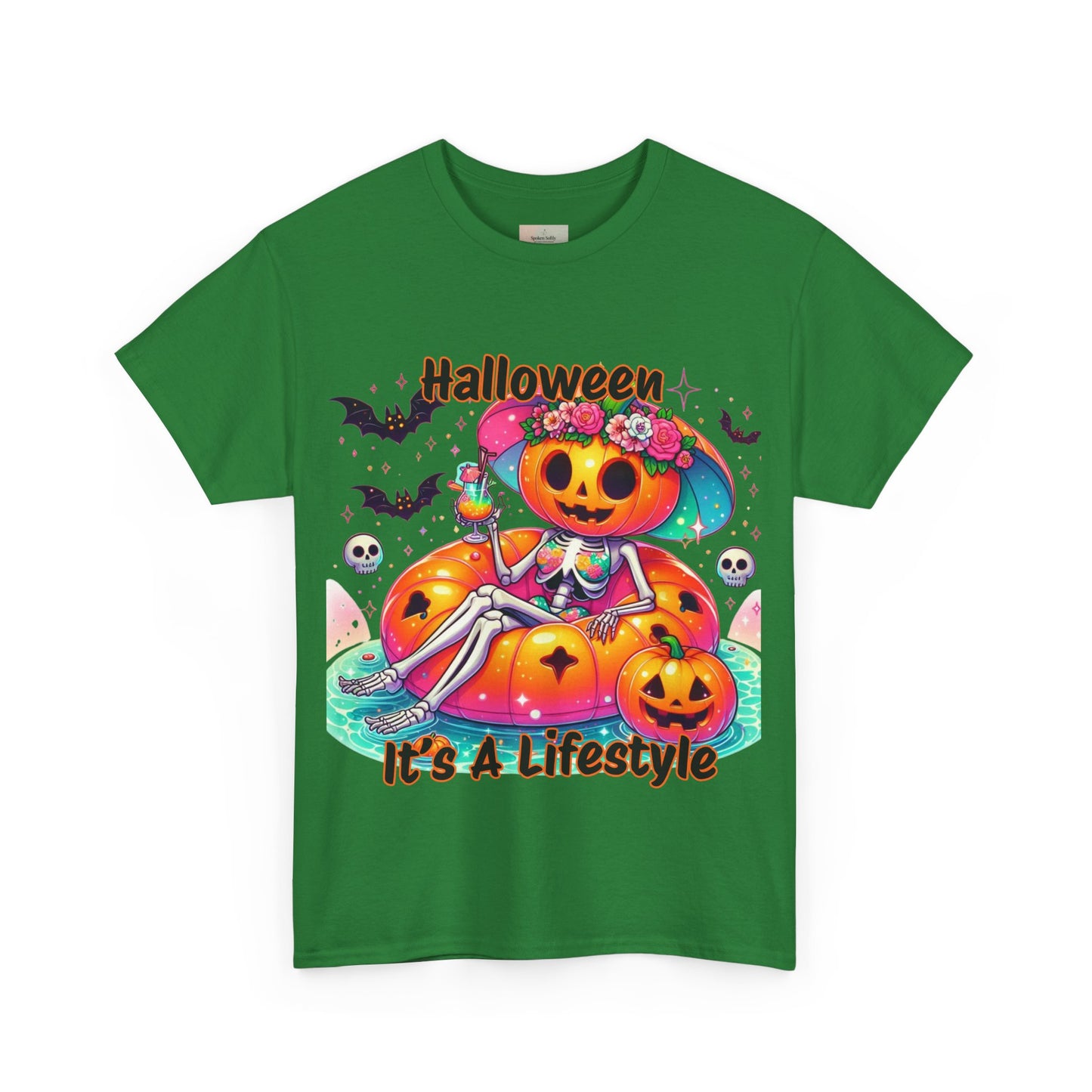 Halloween Lifestyle Unisex Heavy Cotton Tee, Spooky T-Shirt, Halloween Apparel, Festive Gift, Seasonal Wear