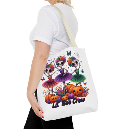 Halloween-Themed Tote Bag, Customizable Lil Boo Crew Halloween Tote, Spooky Gift Idea, Seasonal Shopping Bag, Fall Festival Accessory