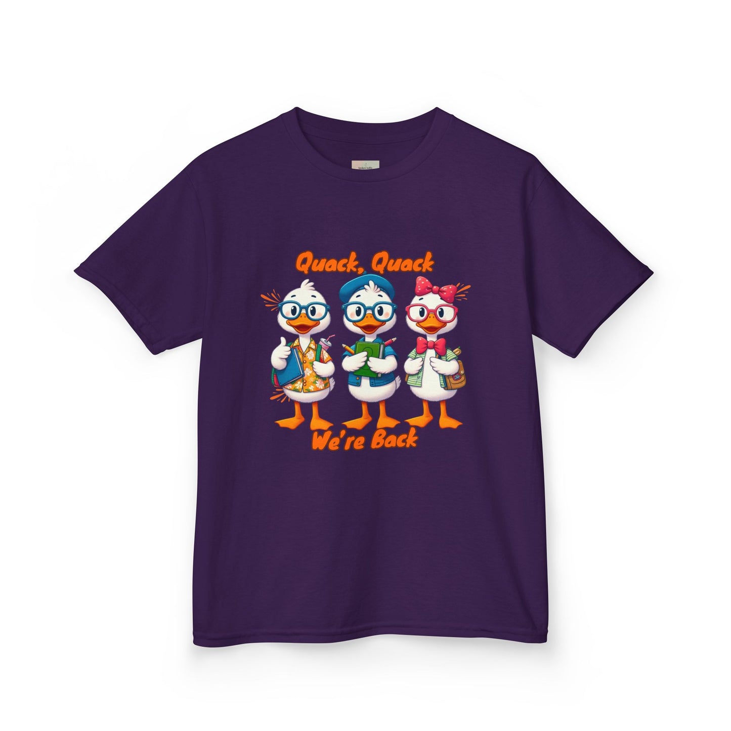 Kids Quack Quack Tee, Fun Back To School Shirt, Duck Graphic Tee, Gift for Children, Playful Kids Apparel