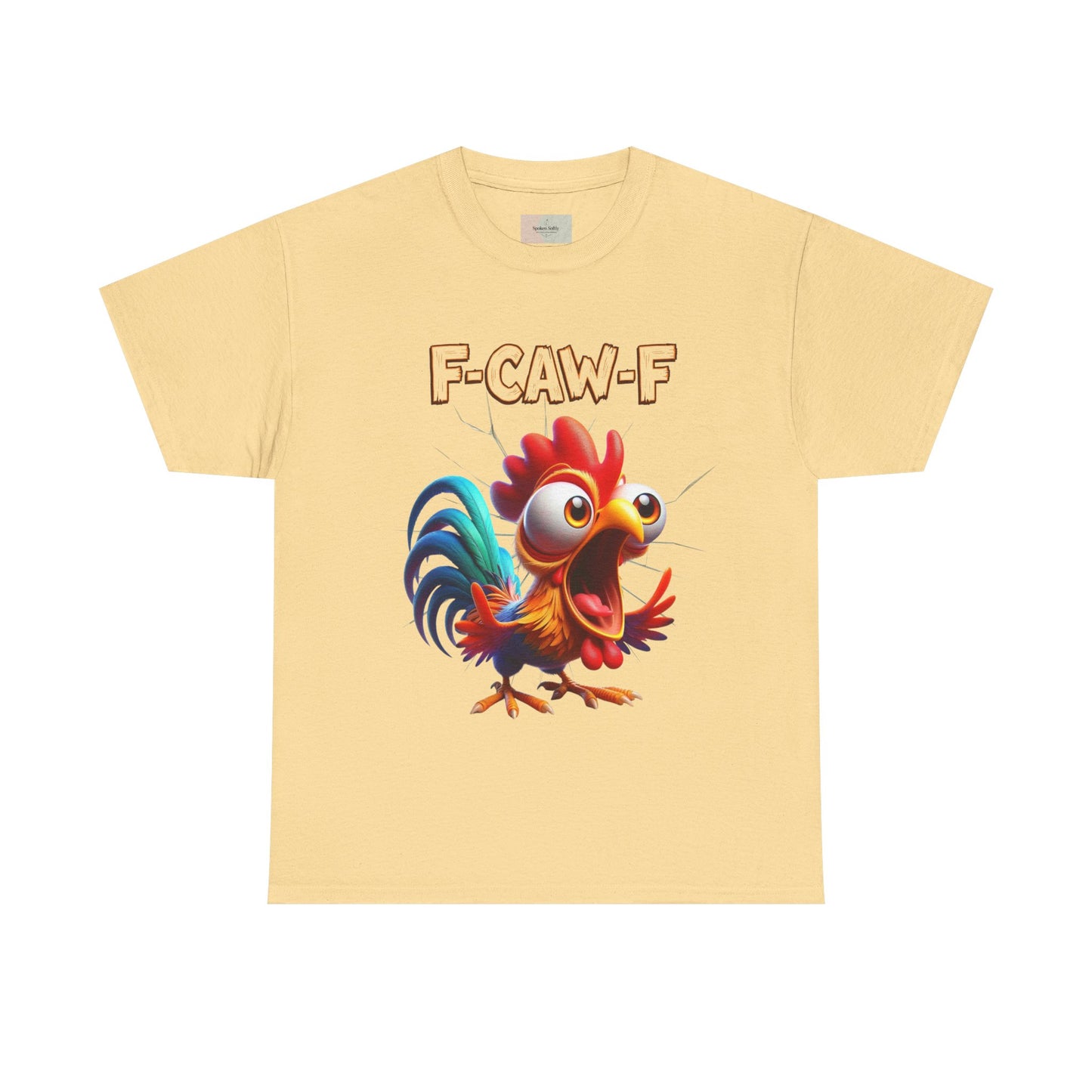 F-Caw-F Funny Chicken Tee, Humorous Graphic T-Shirt, Farm Animal Clothing, Gift for Chicken Lovers, Unisex Cotton Tee
