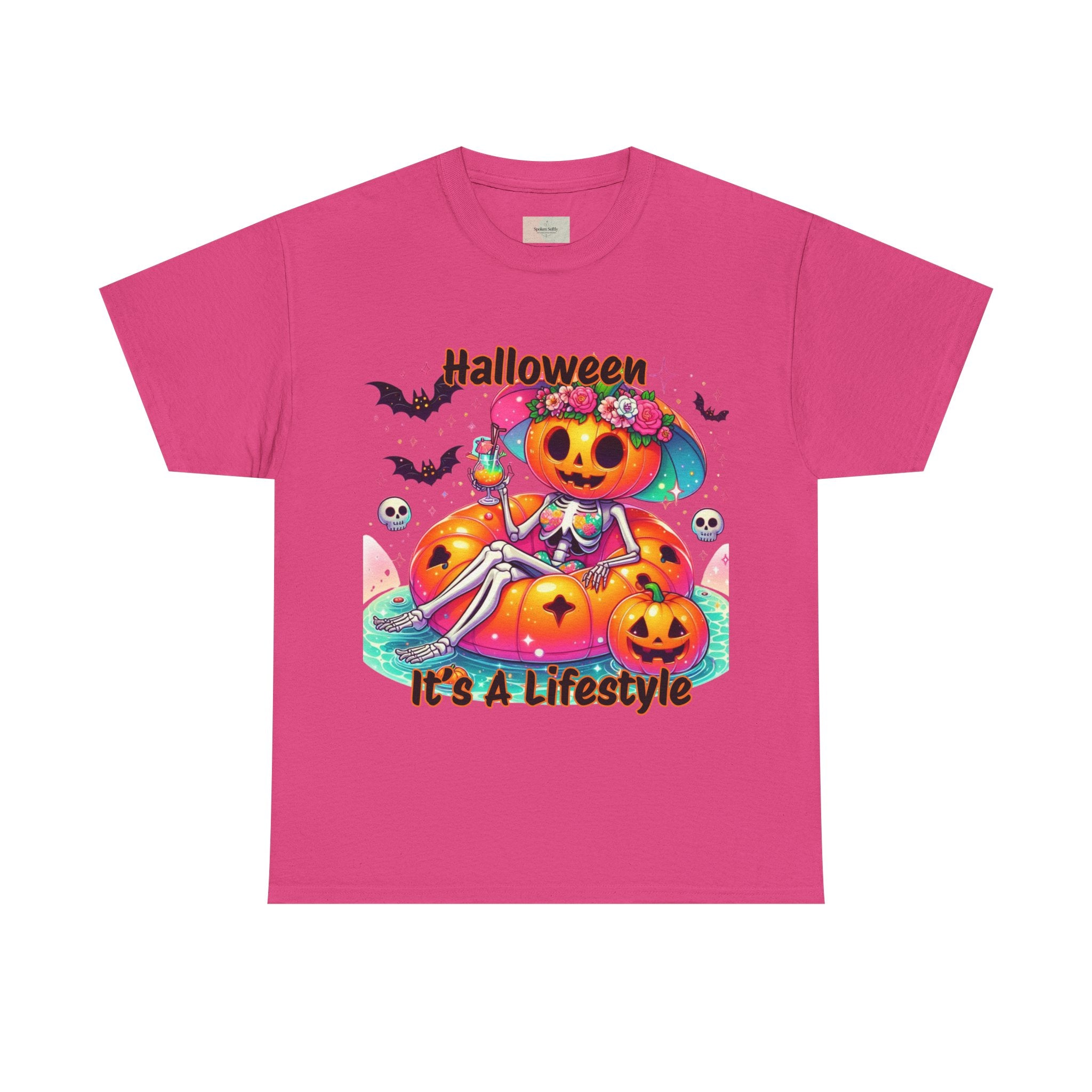Halloween Lifestyle Unisex Heavy Cotton Tee, Spooky T-Shirt, Halloween Apparel, Festive Gift, Seasonal Wear